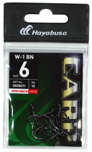 Крючок для рыбалки Hayabusa EB28671-6 карповый черный 10 шт