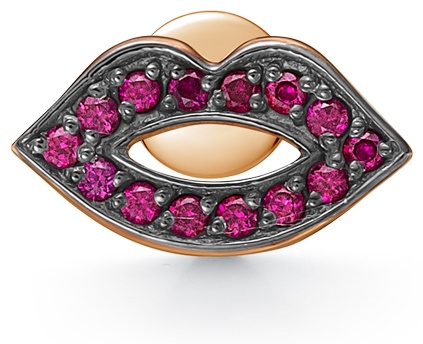 Накрутка Vesna Jewelry для ушей вес 0.63 г золото, рубин