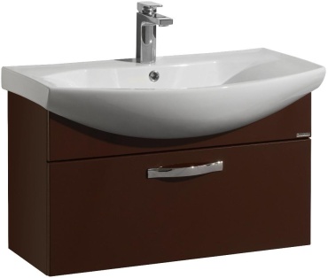 Тумба с раковиной Акватон 1A141701AA430+1WH207783, 76x44.2x30.9 см, темно-коричневый