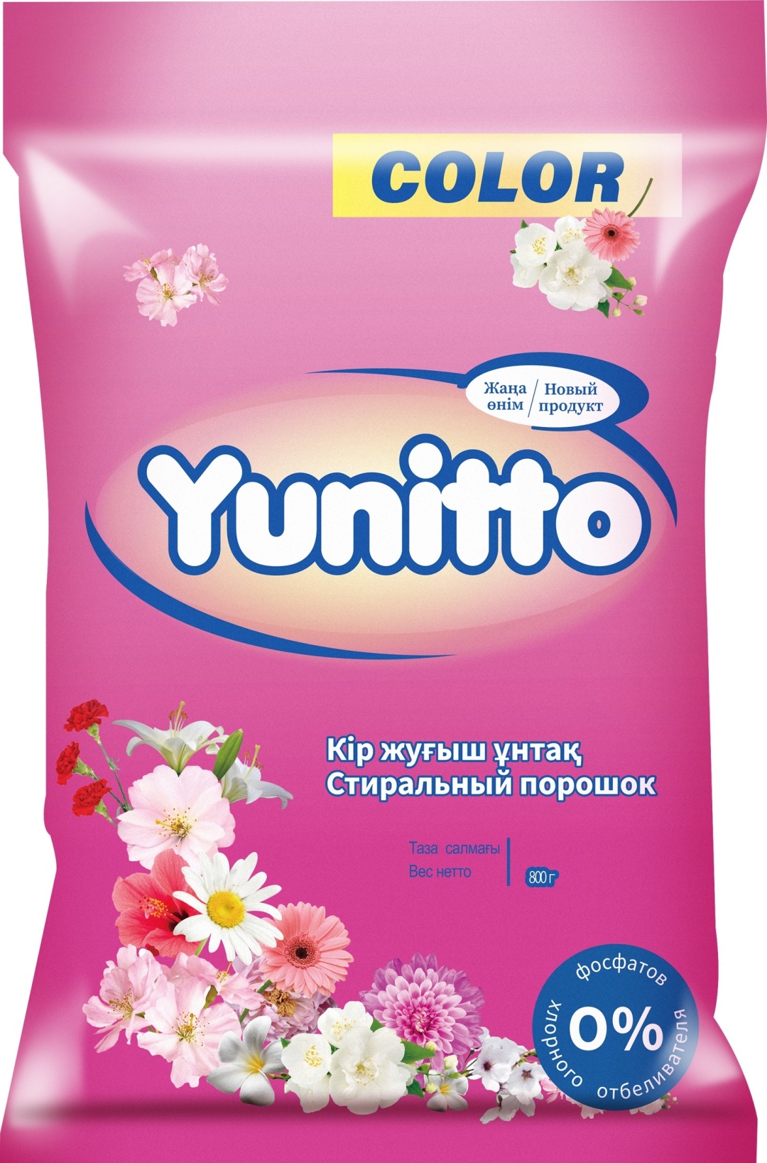 Стиральный порошок Yunitto Color цветочный аромат 800 гр