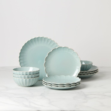 Сервиз на 4 персоны Lenox French Perle Scallop, предметов: 12, столовый, керамика