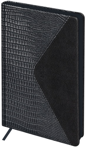 Ежедневник BG Reptile, A5, 136 л, черный