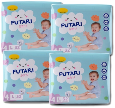 Подгузники Futari L, 128 шт