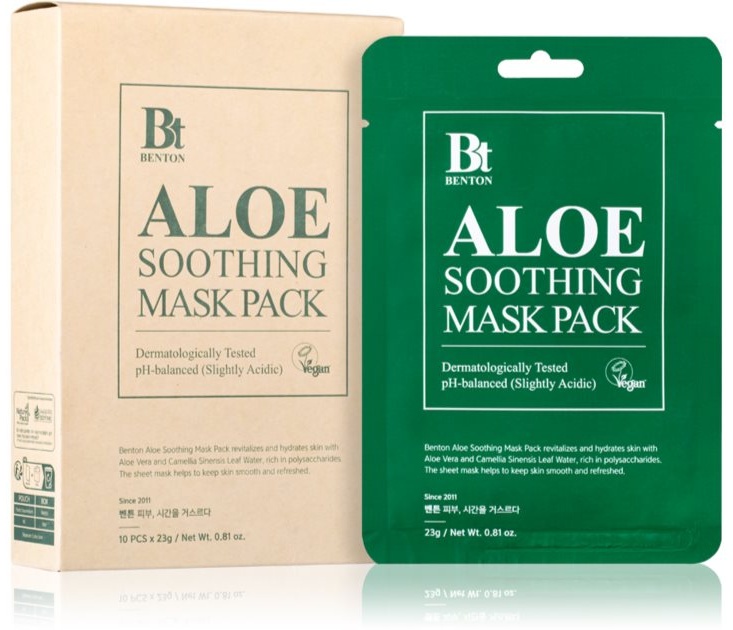 Маска для лица BENTON тканевая ALOE SOOTHING 10 шт