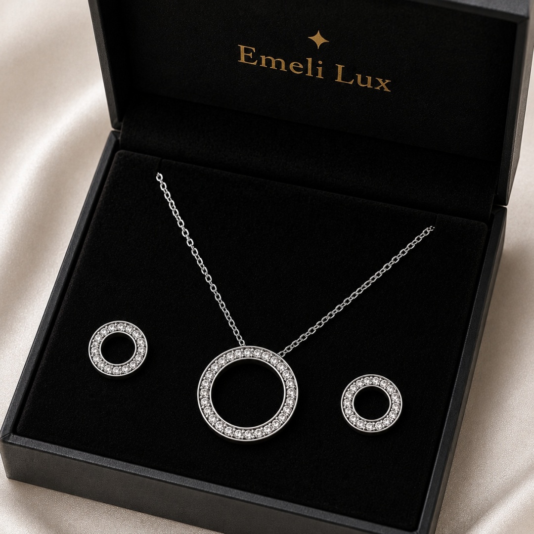 Emeli lux P01 вес 4 г сплав покрытый серебром 925, фианит