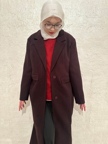 Пальто коричневый