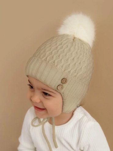 Шапка Amarobaby AB-OD20-PLW16/03 бежевый 38