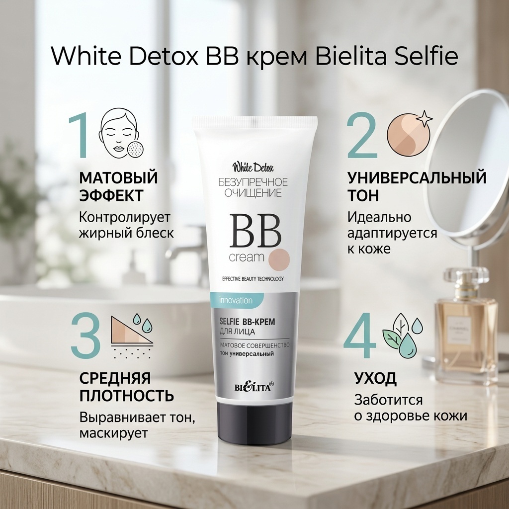 Bielita-Вiтекс White Detox Selfie BB крем универсальный 30 мл