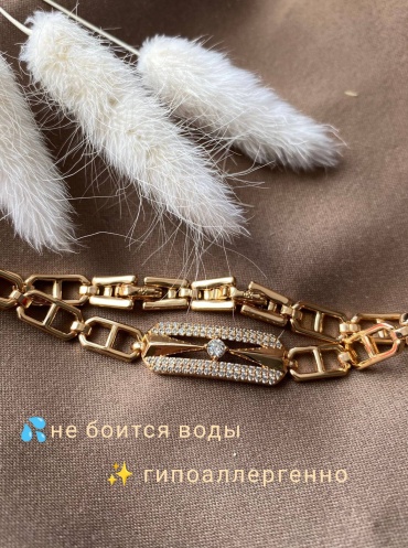 Xuping длина 18 см медицинское золото, фианит