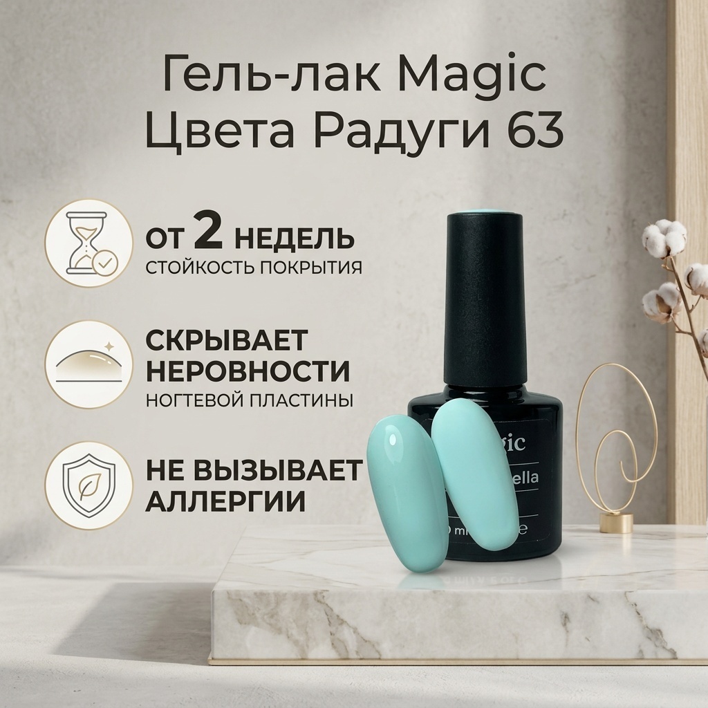 Magic гель-лак Цвета Радуги 63 глянцевое 10 мл