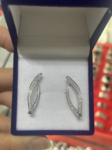 Серьги Argentum SymoSilver серьги вес 4 г серебро, фианит