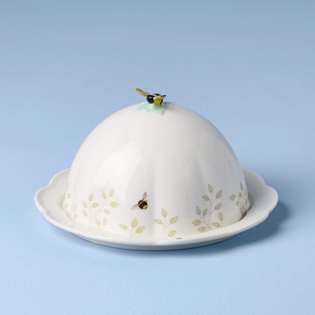 Lenox масленка Butterfly Meadow круглая 1 шт, фарфор