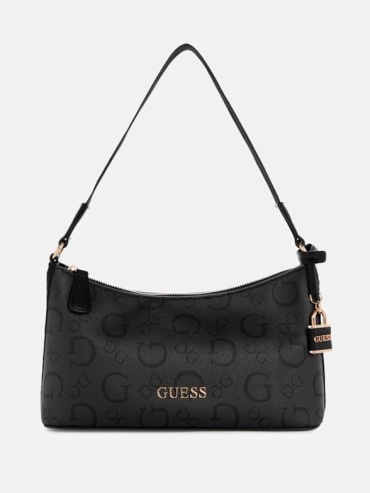Сумка багет GUESS экокожа графит