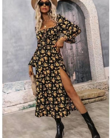 Сарафан FASHION черный, желтый