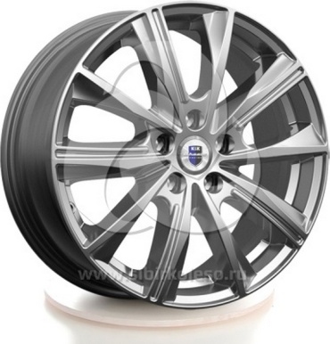 K&K Арнар дарк платинум 58.5 6x15/4x98 D58.5 ET35 4 диска черный, серебристый, графит