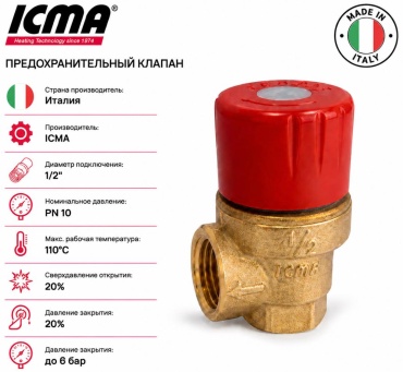 Icma предохранительный клапан 241 1 шт.