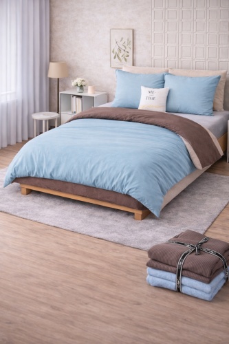 Комплект Лиора Muslin Natural 2-спальный муслин, 2 наволочки: 50x70 см
