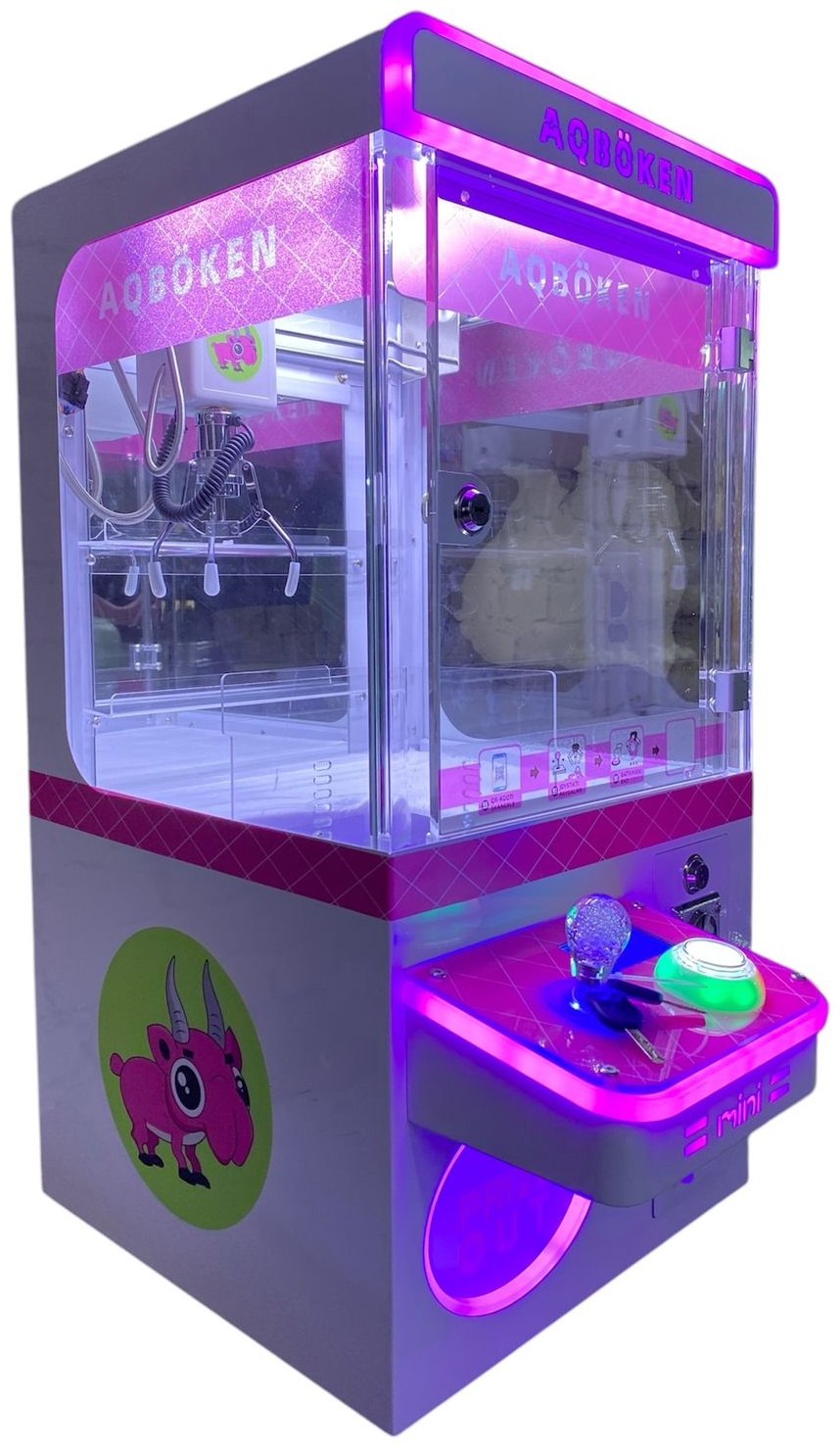 Кран-машина Deervending Aqboken mini Хватайка розовый