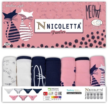 Слипы Nicoletta черный, бирюзовый