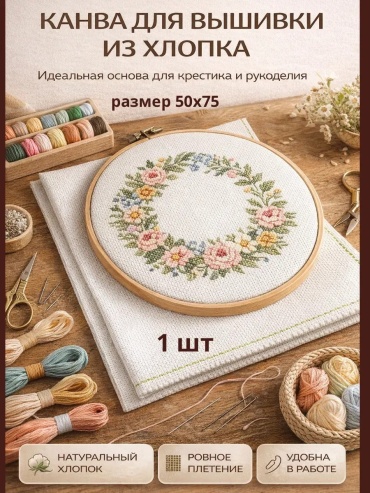 Канва хлопковая 75 см