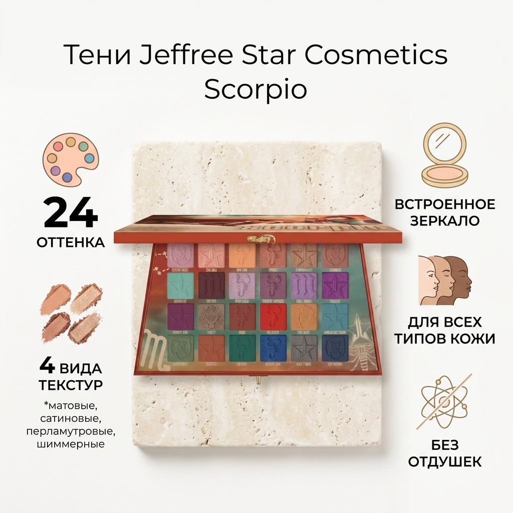 Jeffree Star Cosmetics тени прессованные Scorpio