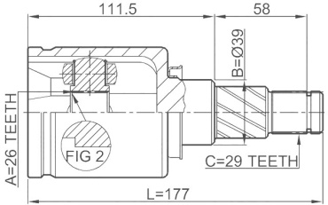 CCL шрус внутренний NI-549