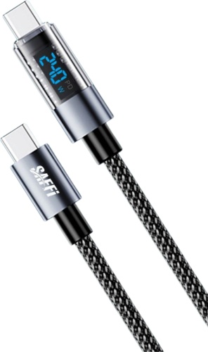 Кабель SAFFI USB TypeC (F), 1 м, SH-093 черный