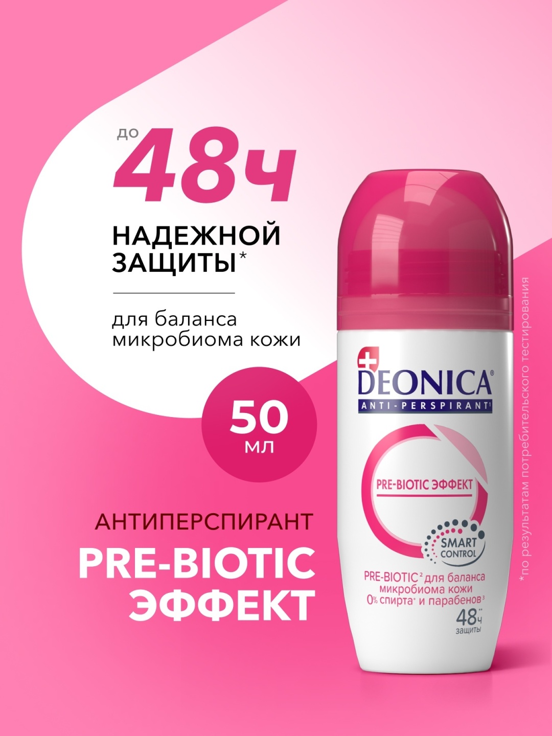 Deonica Pre-Biotic Эффект антиперспирант для женщин 50 мл