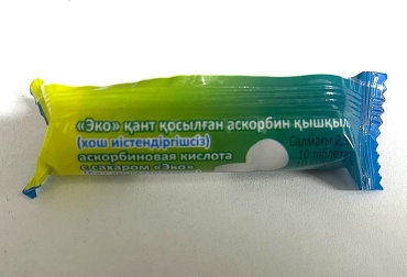 Экотекс ООО АСКОРБИНОВАЯ КИСЛОТА С САХАРОМ 0,025 №10 табл ЭКО таблетки 10 шт