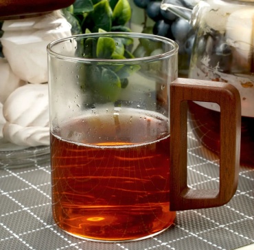 Кружка O'Kitchen , 450 мл, дерево, боросиликатное стекло, 1 шт.