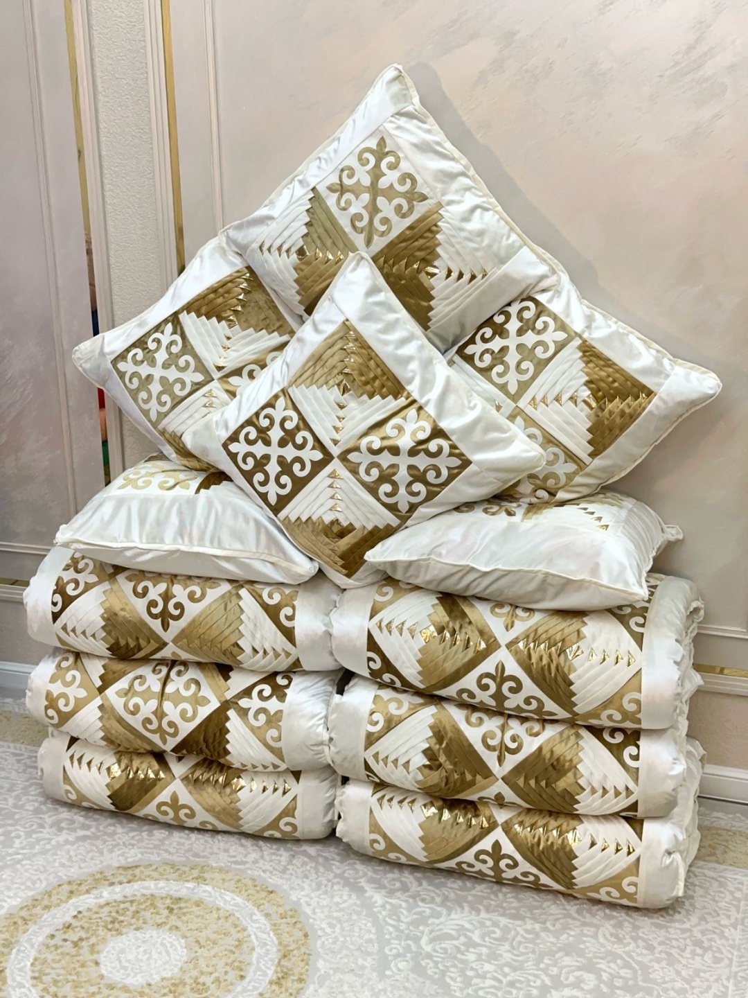 Комплект корпе с подушками 230x80 см, вата, мультиколор