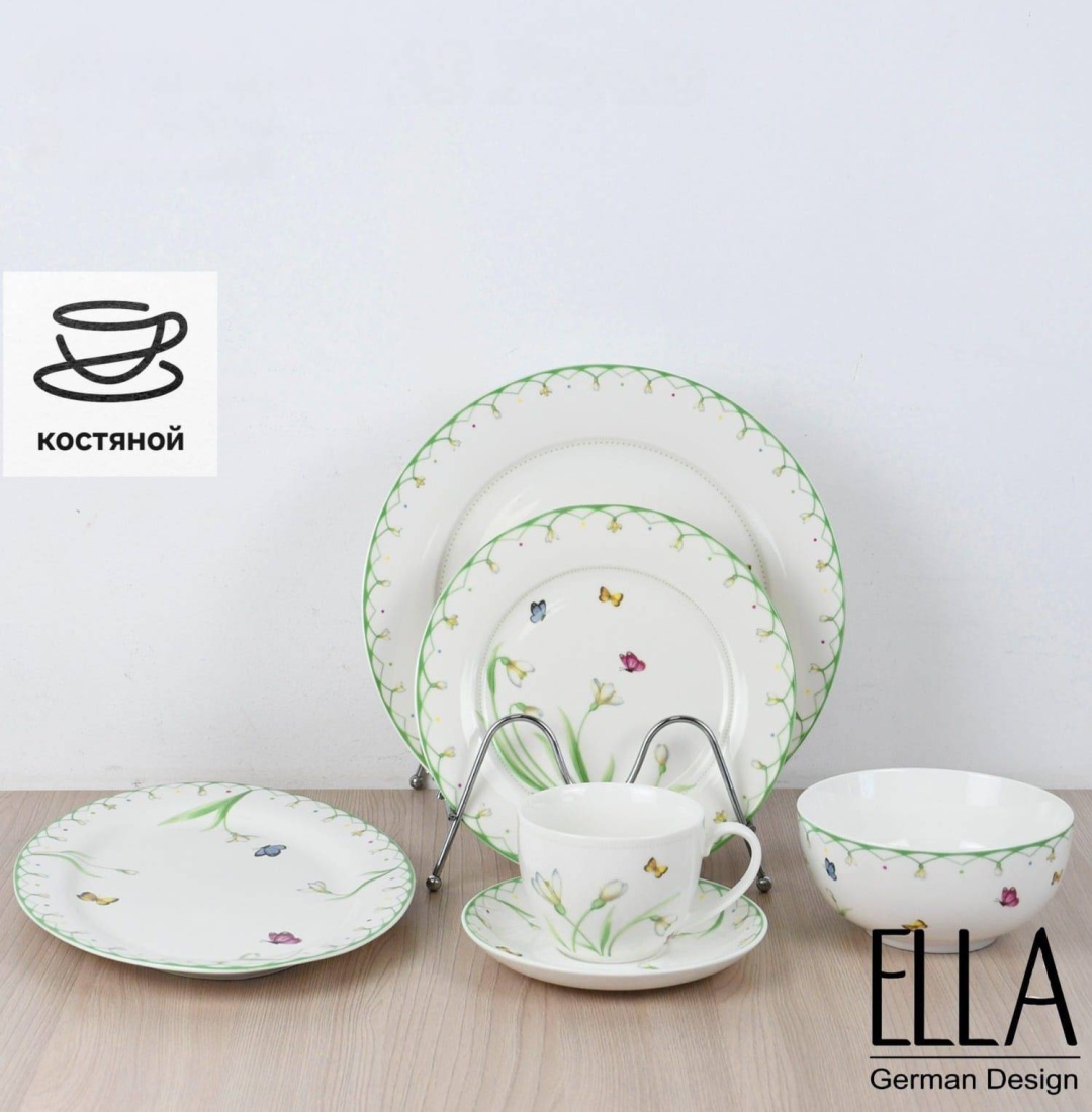 Сервиз на 6 персон ELLA Ella ORGINAL, предметов: 32, чайно-столовый, костяной фарфор