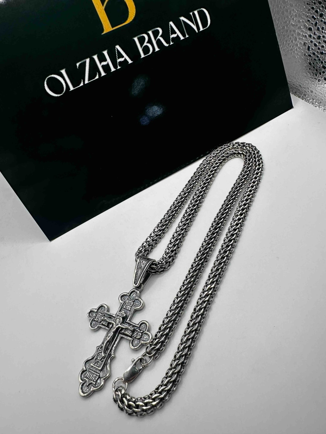 OLZHA BRAND 858565714 вес 60 г серебро, без вставок