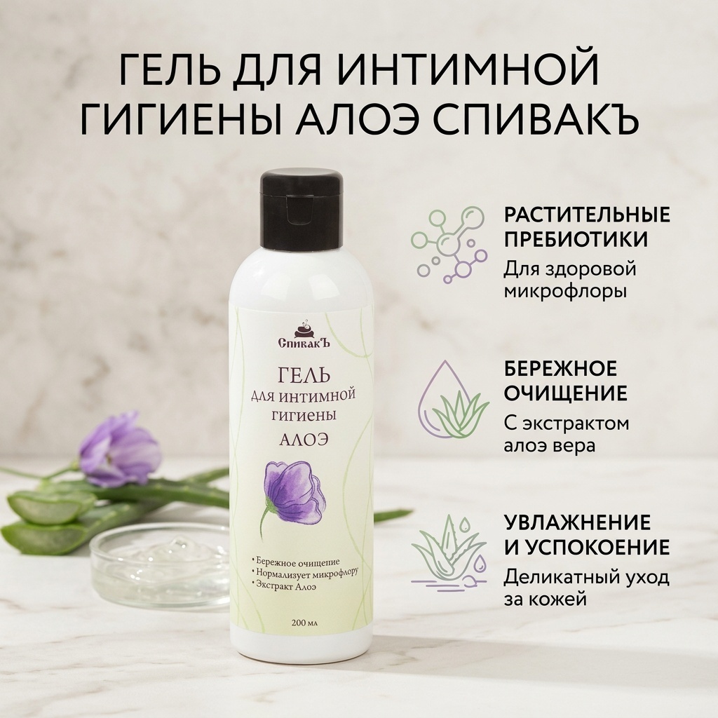 СпивакЪ Алоэ гель для интимной гигиены 200 мл