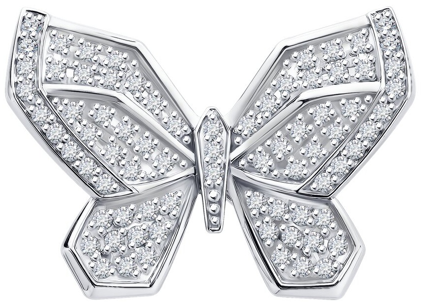 Брошь Diamant 22674 вес 2.87 г золото, бриллиант