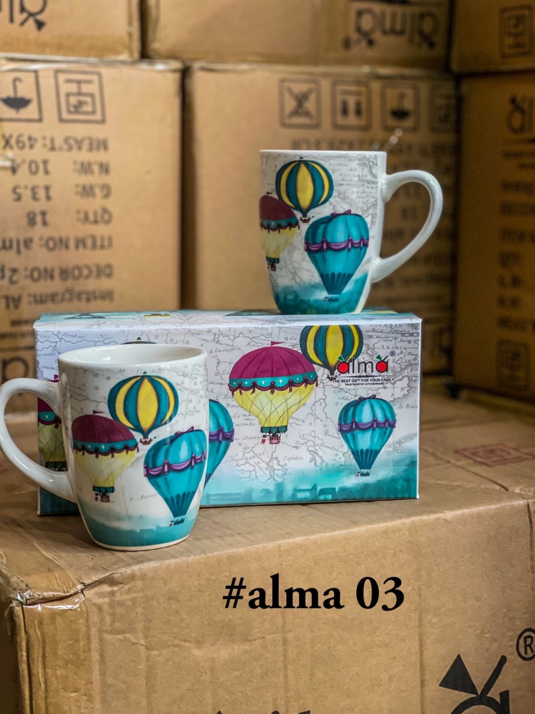 Набор кружек Alma Home , 330 мл, фарфор, 2 шт.