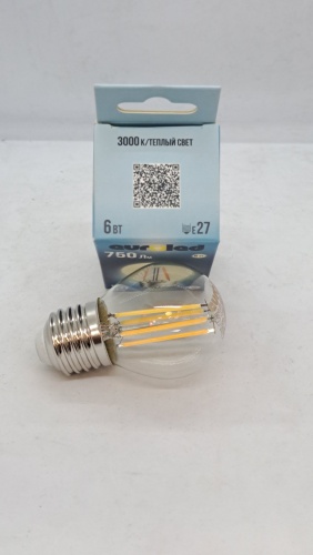 EUROLED 6W E27, светодиодная, теплый белый