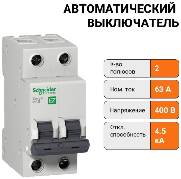 Schneider Electric автоматический выключатель EZ9F14263 63 A