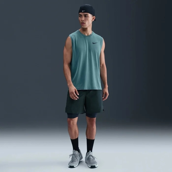 Спортивные шорты Nike черный, темно-зеленый