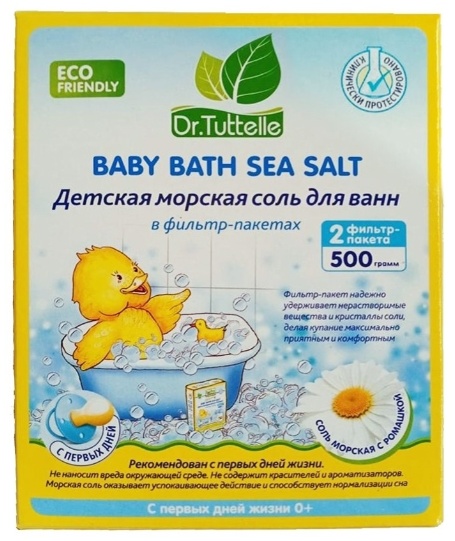 Dr.Tuttelle Детская морская соль для ванн с ромашкой морская соль 500 г