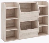 Стеллаж напольный MFMaster, 102.4x25.1x73.9 см, бежевый, светло-коричневый