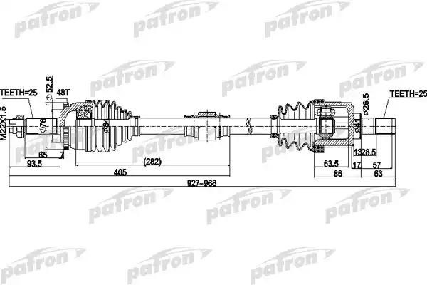 PATRON привод колеса в сборе PDS0505
