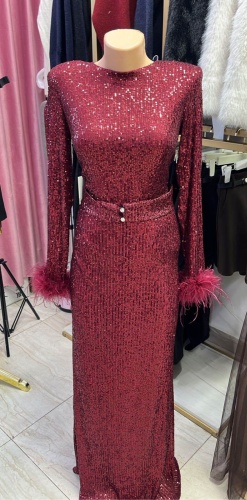 Вечернее платье FASHION бордовый