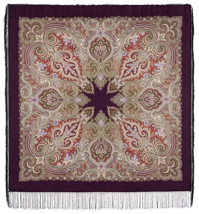 Платок Павловопосадский платок шерсть 125 x 125 см