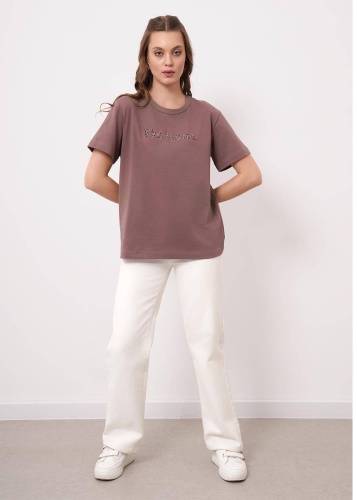 Футболка CLEVER WEAR DELICATE коричневый