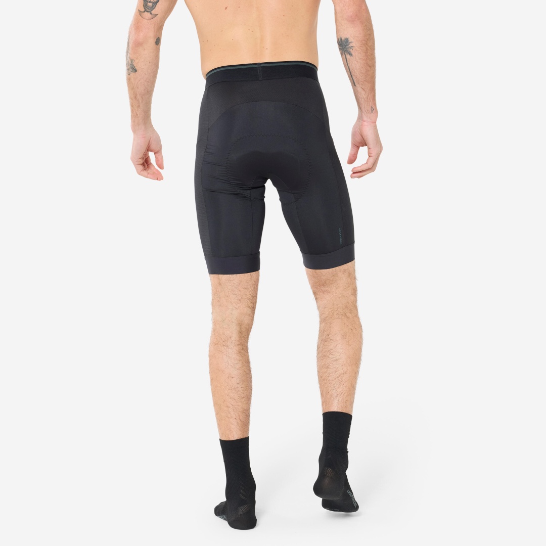 Велошорты Decathlon 8915980 черный, зеленый 52, 54