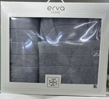 Вафельный халат Erva серый