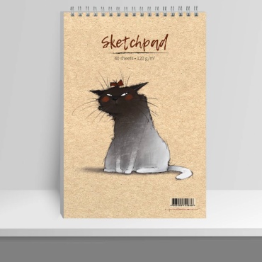Скетчбук Seventeen Музорики, A5, 40 л, бежевый