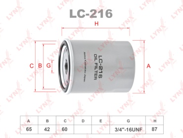 LYNXauto масляный фильтр LC216