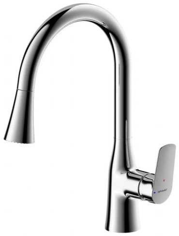 Смеситель для кухни BRAVAT Miranda F7460564CP-ENG, латунь, цвет серебристый